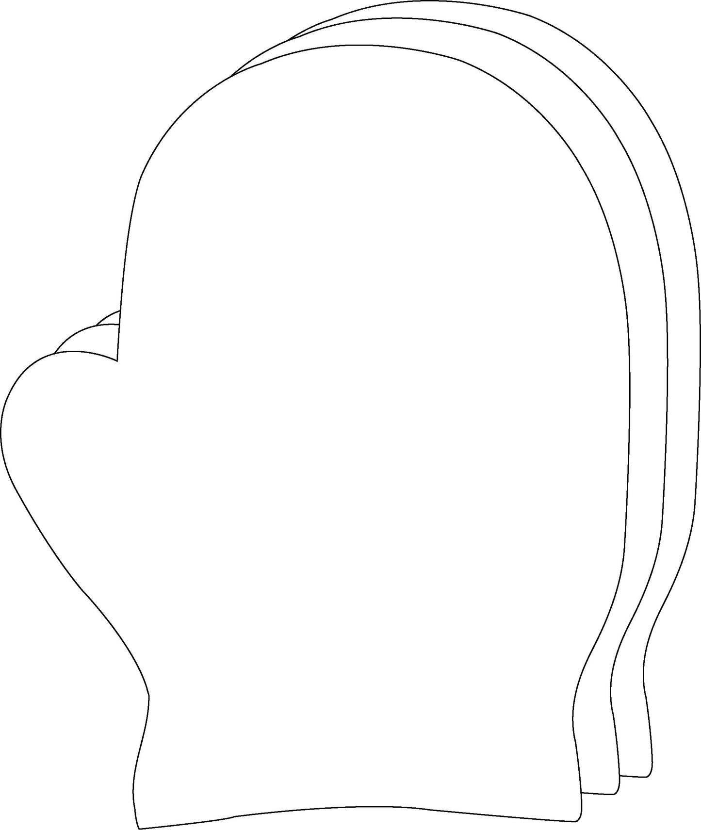 SHAPES ETC. Mitten Single Color Super Cut-Outs- 8” x 10”