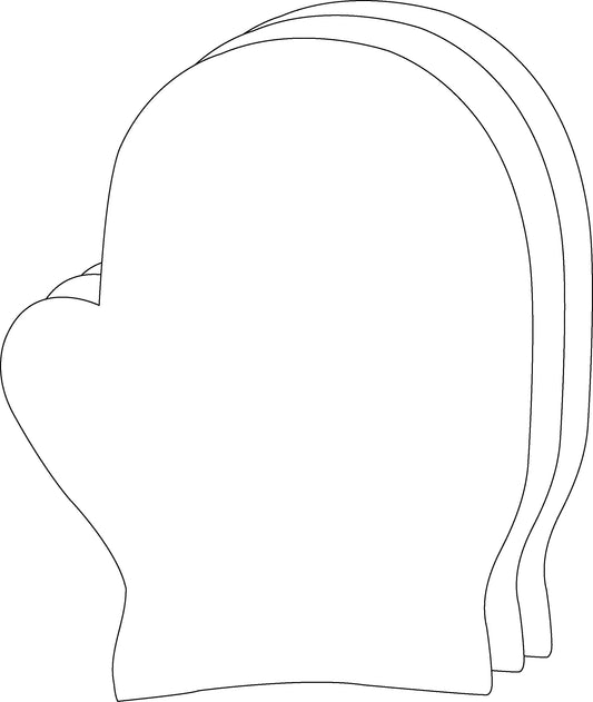 SHAPES ETC. Mitten Single Color Super Cut-Outs- 8” x 10”
